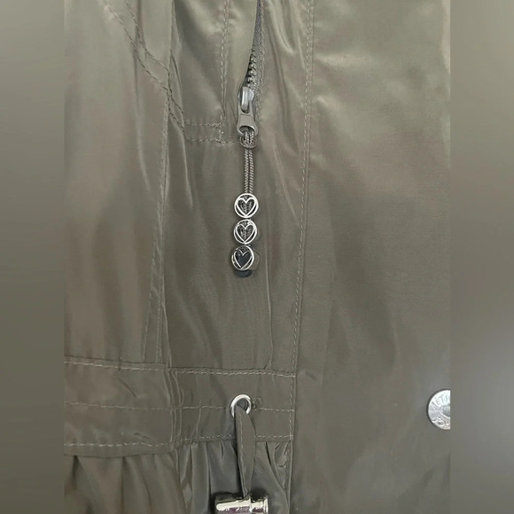 Betsy Johnson hooded parka -faux leather sleeves - Picture 4 of 9